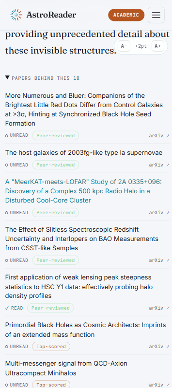 Weekly Recap list of source papers behind the summary